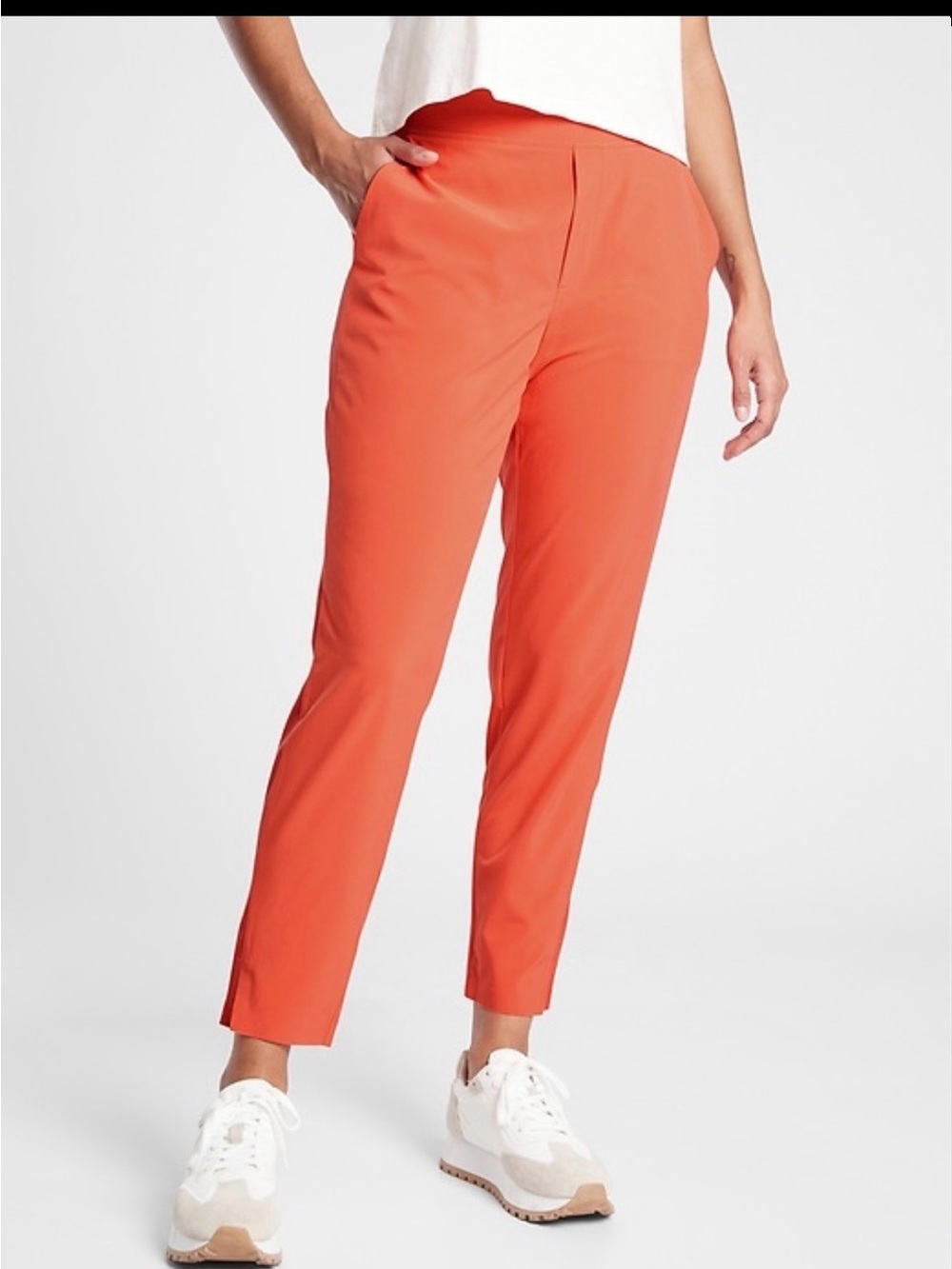 Athleta Coral Orange Slim Ankle Pants size 4 new with tag